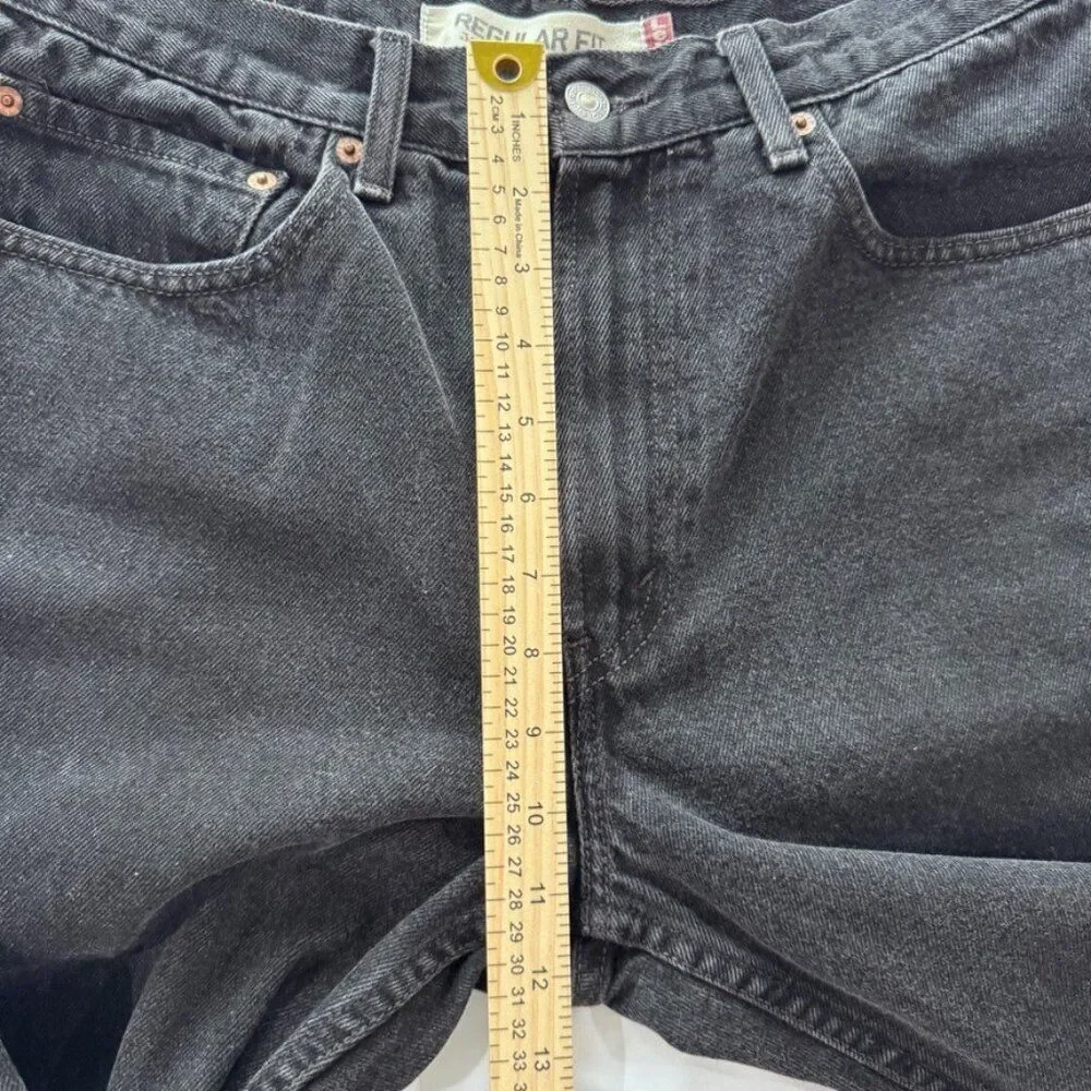 Vintage Levi's 505 Jeans Men's Size 33x32 Black Regular Fit Stretch Cotton Blend